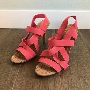 Ivanka Trump Acadia Strappy Stiletto Heels - Pink / Coral - Women's Size 6.5